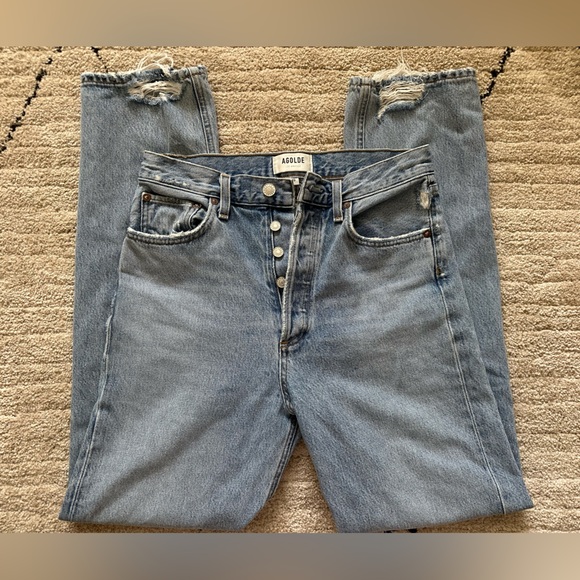 AGOLDE 90'S PINCH WAIST HIGH RISE STRAIGHT IN STAGE - Picture 3 of 7